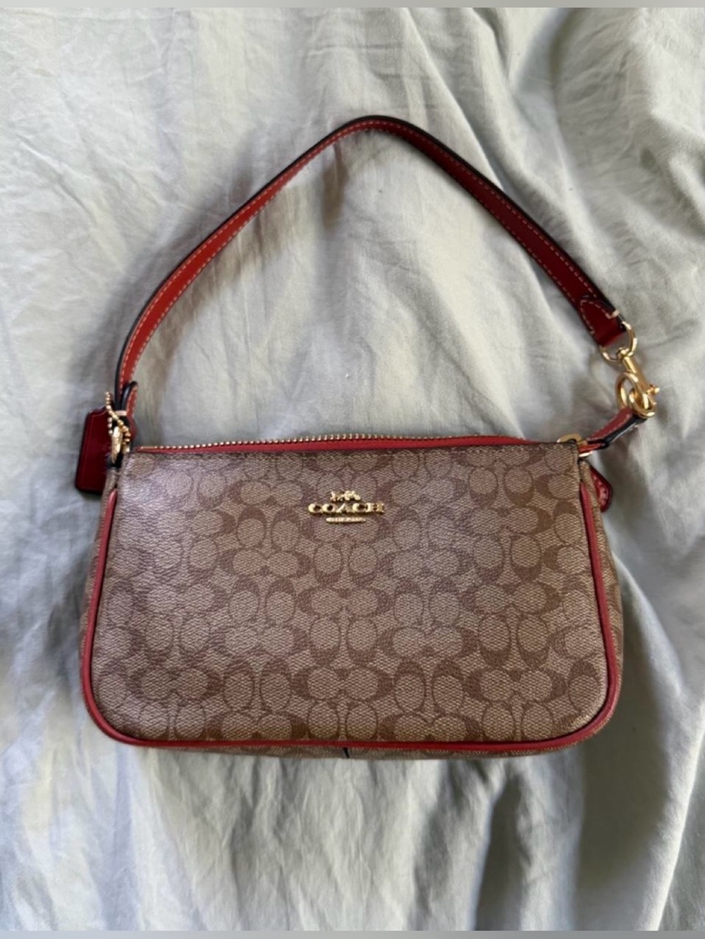 Coach Nolita 19 Brown & Red Handbag Shoulderbag